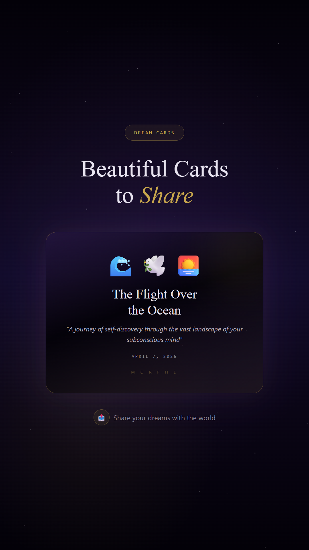 Dream Card Sharing Design